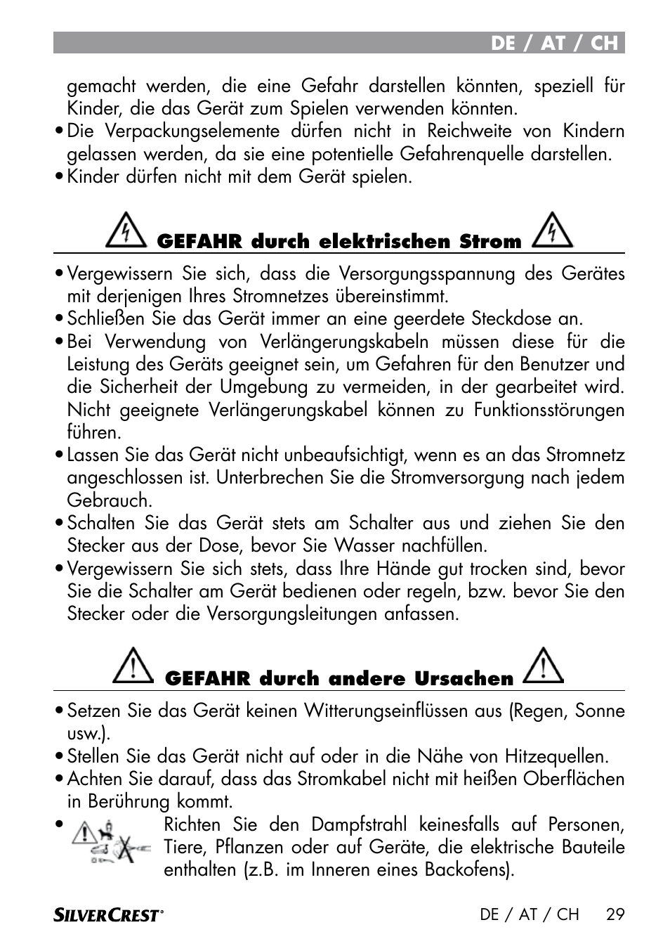 Silvercrest DAMPRENSER User Manual | Page 31 / 64