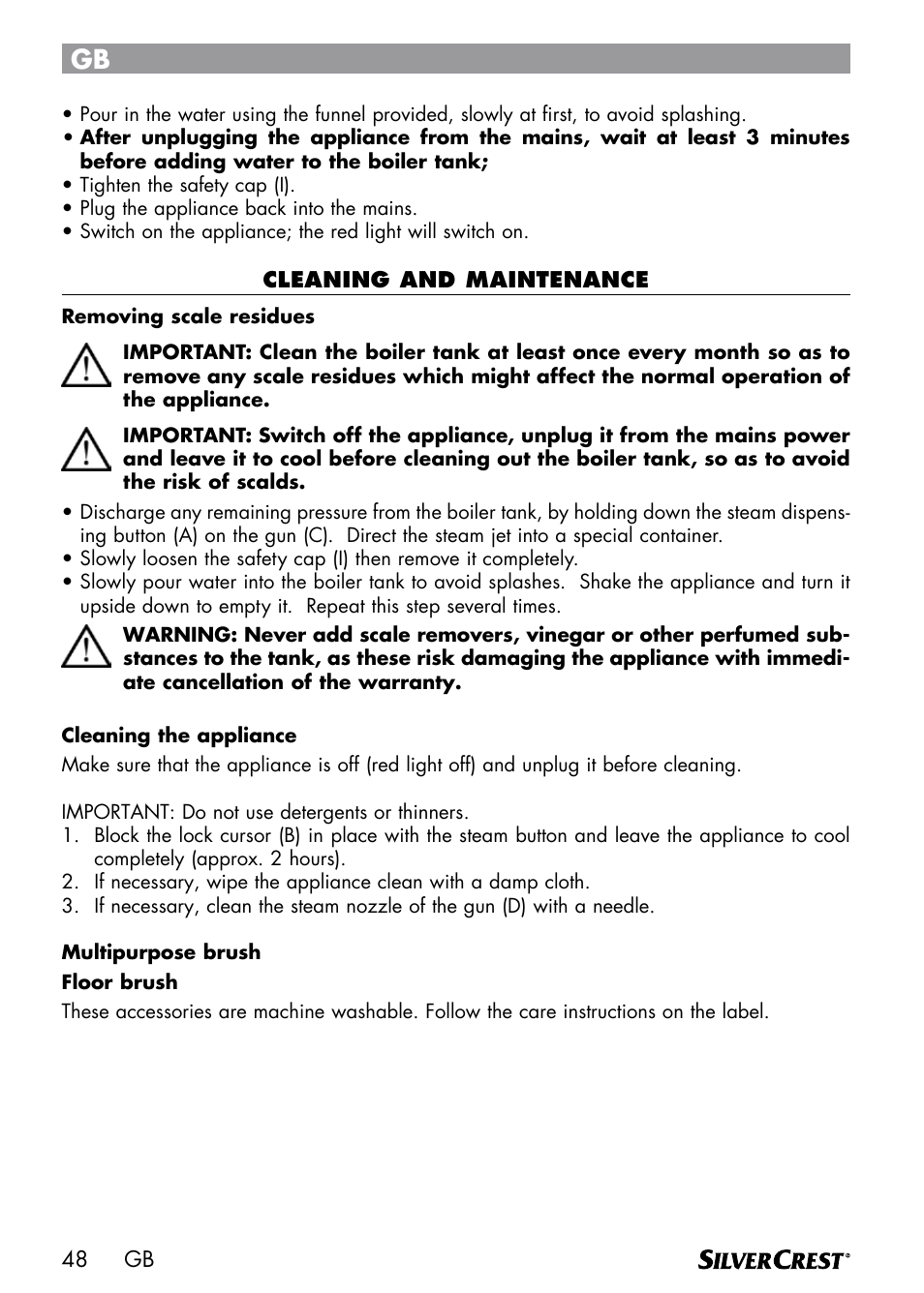 Silvercrest DAMPRENSER User Manual | Page 50 / 64