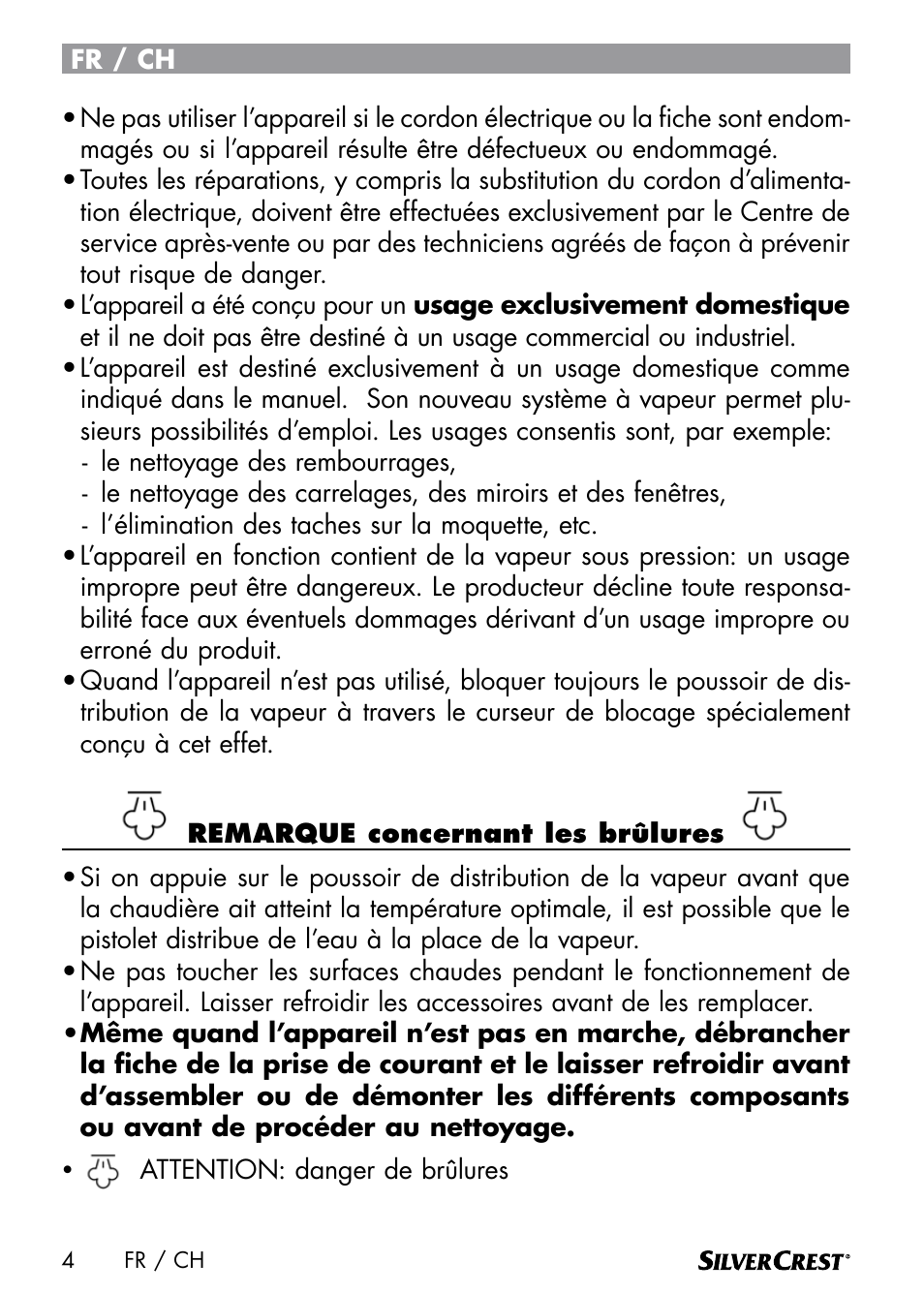 Silvercrest DAMPRENSER User Manual | Page 6 / 64