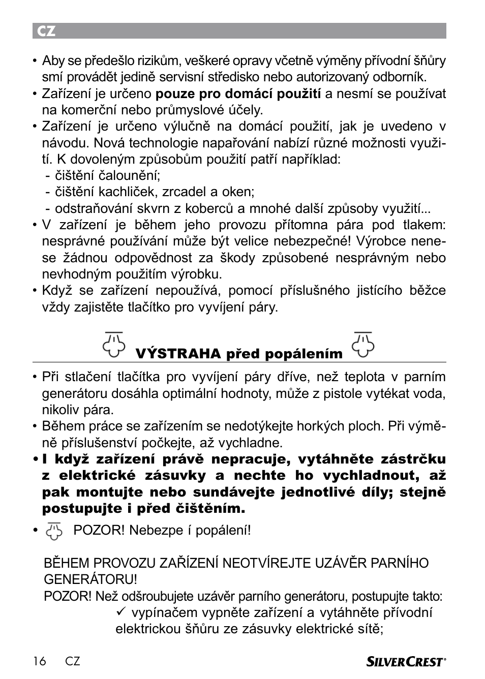 Silvercrest DAMPRENSER User Manual | Page 18 / 74