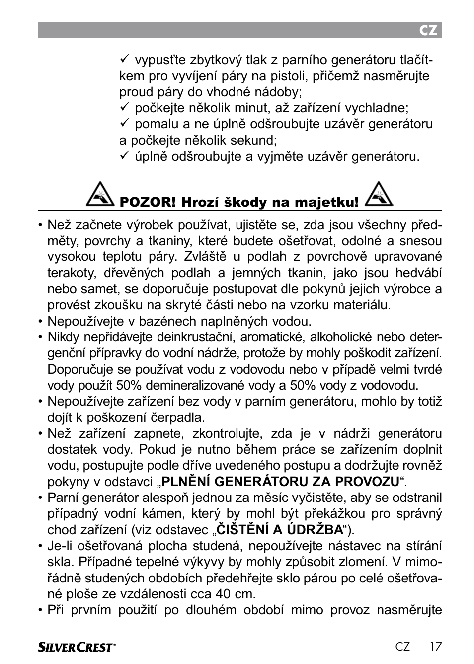 Silvercrest DAMPRENSER User Manual | Page 19 / 74