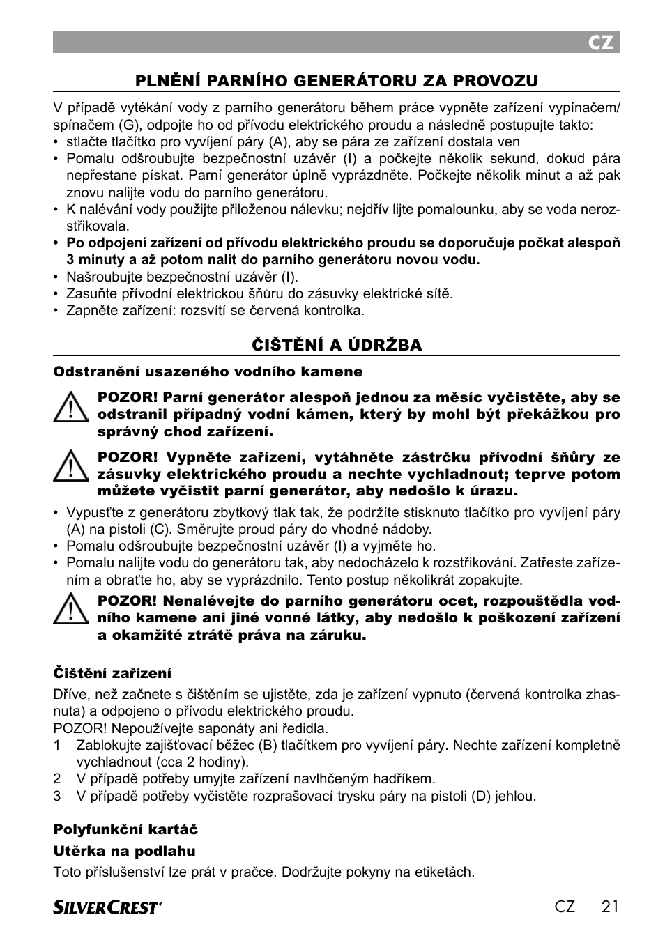 Silvercrest DAMPRENSER User Manual | Page 23 / 74