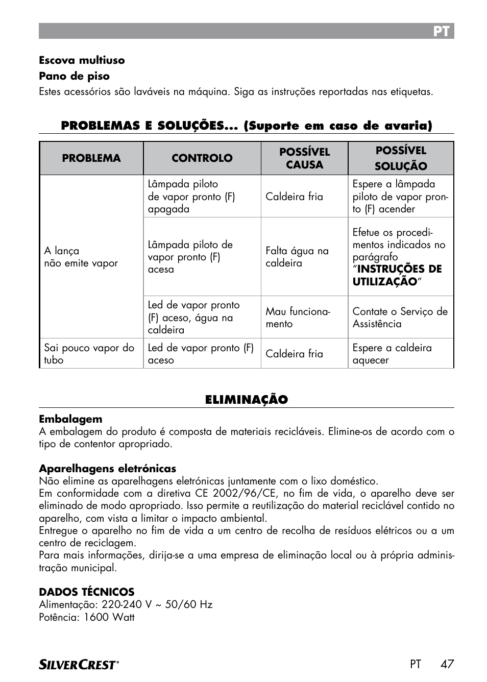Silvercrest DAMPRENSER User Manual | Page 49 / 74