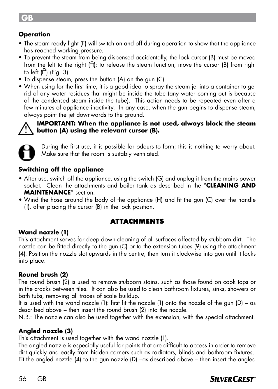 Silvercrest DAMPRENSER User Manual | Page 58 / 74