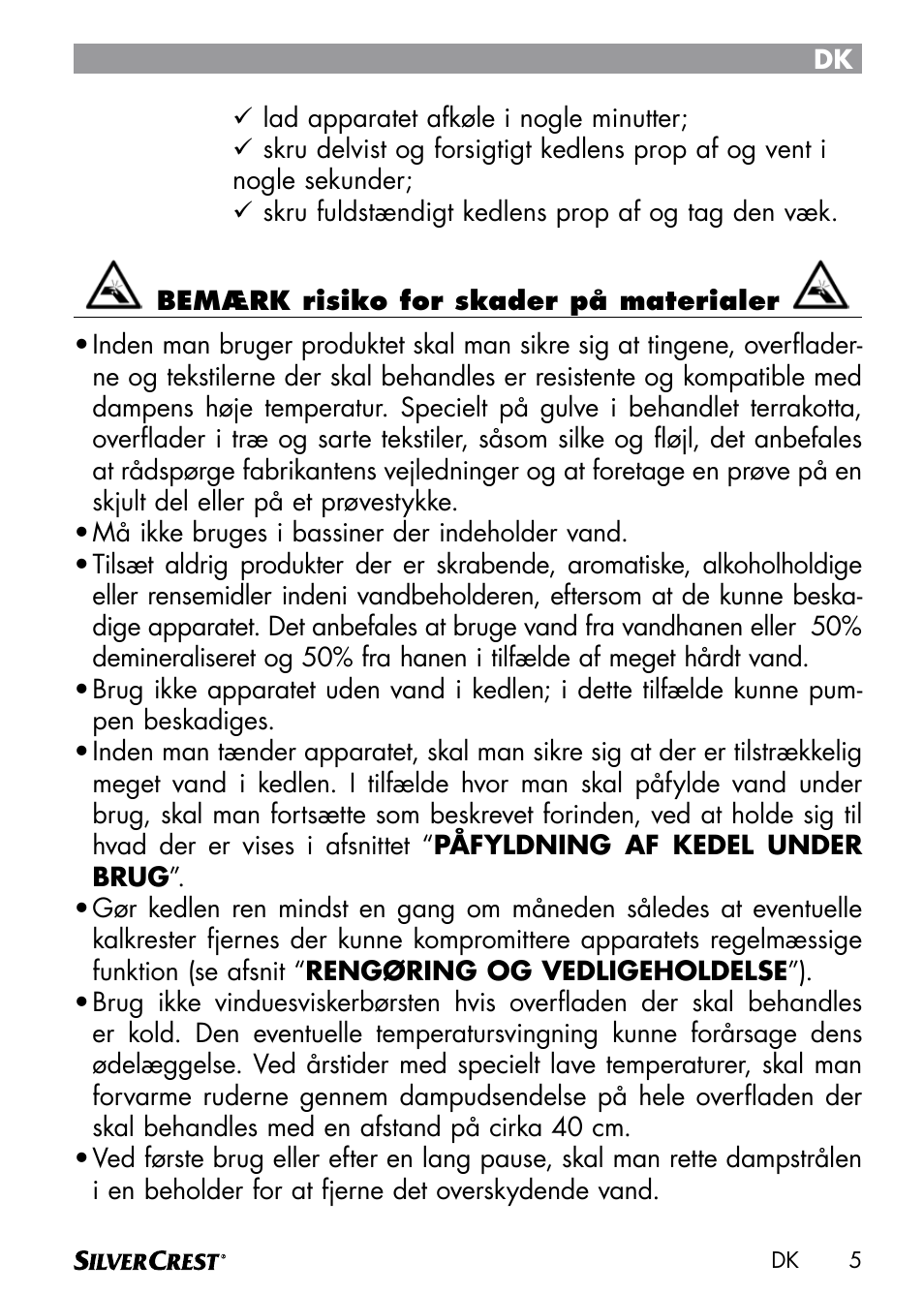 Silvercrest DAMPRENSER User Manual | Page 7 / 74