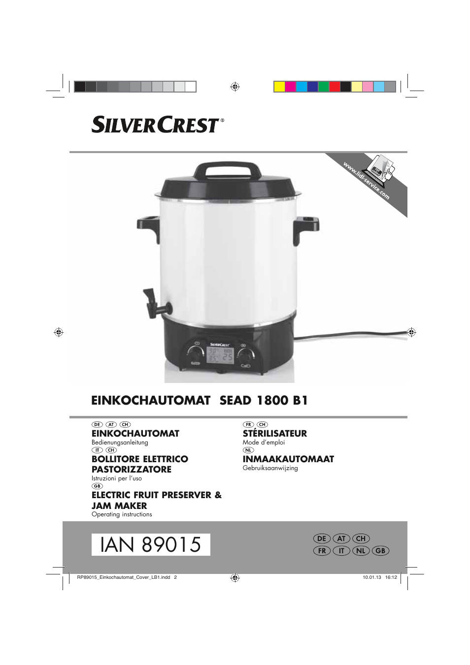 Silvercrest SEAD 1800 B1 User Manual | 82 pages
