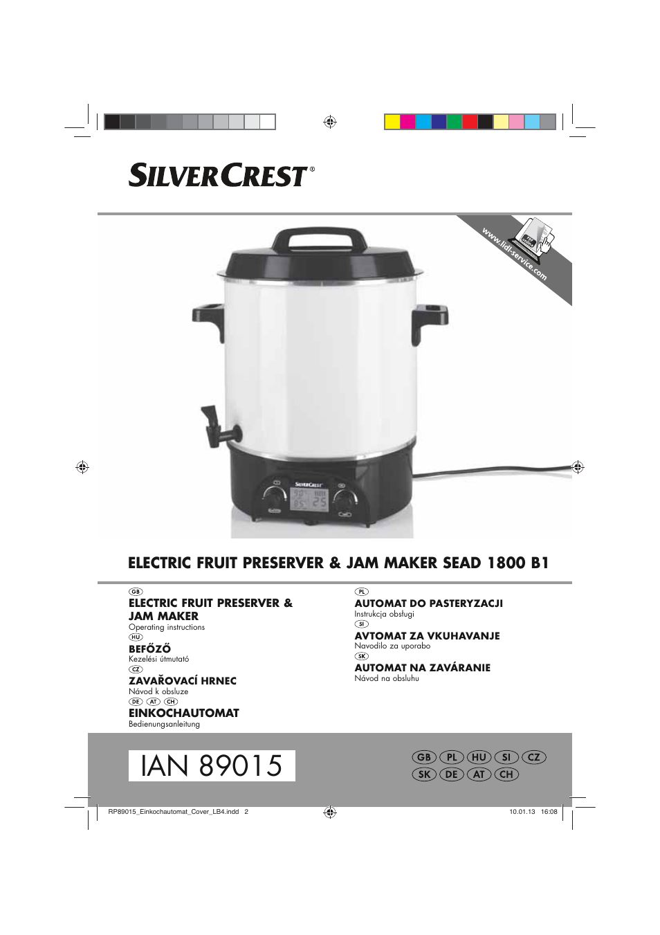 Silvercrest SEAD 1800 B1 User Manual | 106 pages