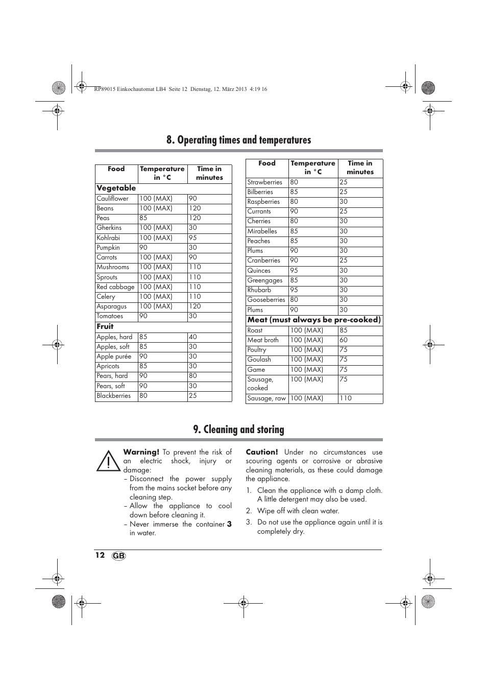Silvercrest SEAD 1800 B1 User Manual | Page 14 / 106