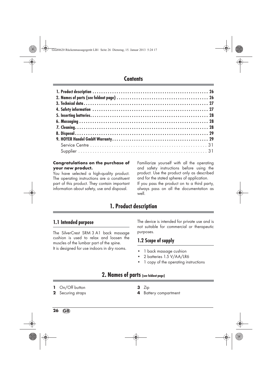 Silvercrest SRM 3 A1 User Manual | Page 28 / 34