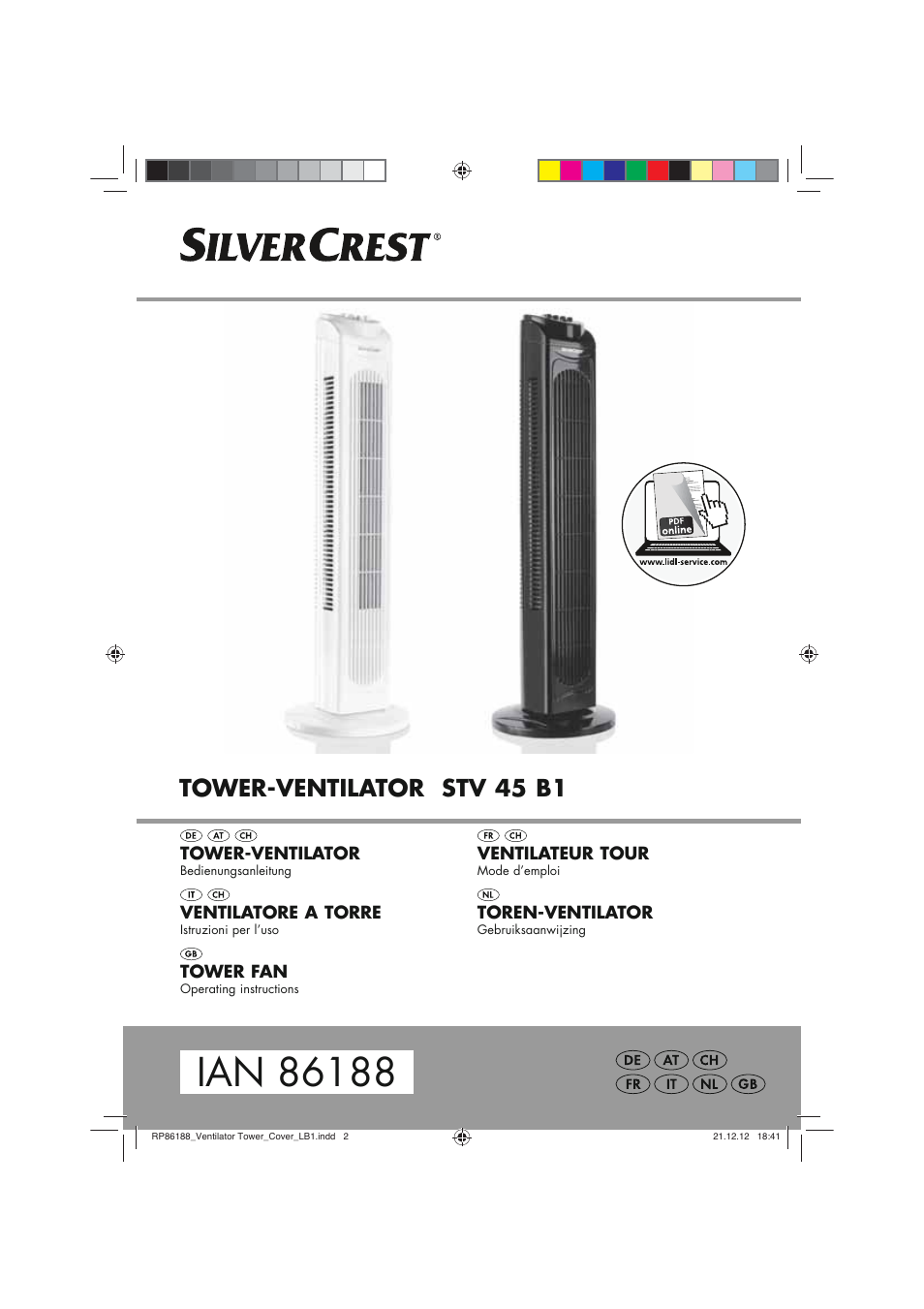 Silvercrest STV 45 B1 User Manual | 46 pages