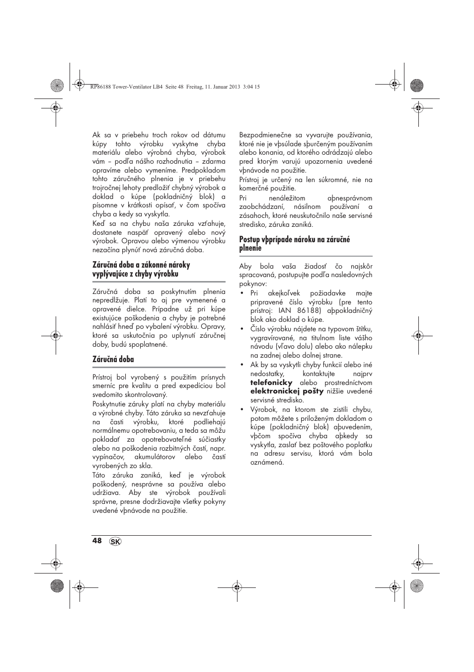 Silvercrest STV 45 B1 User Manual | Page 50 / 62