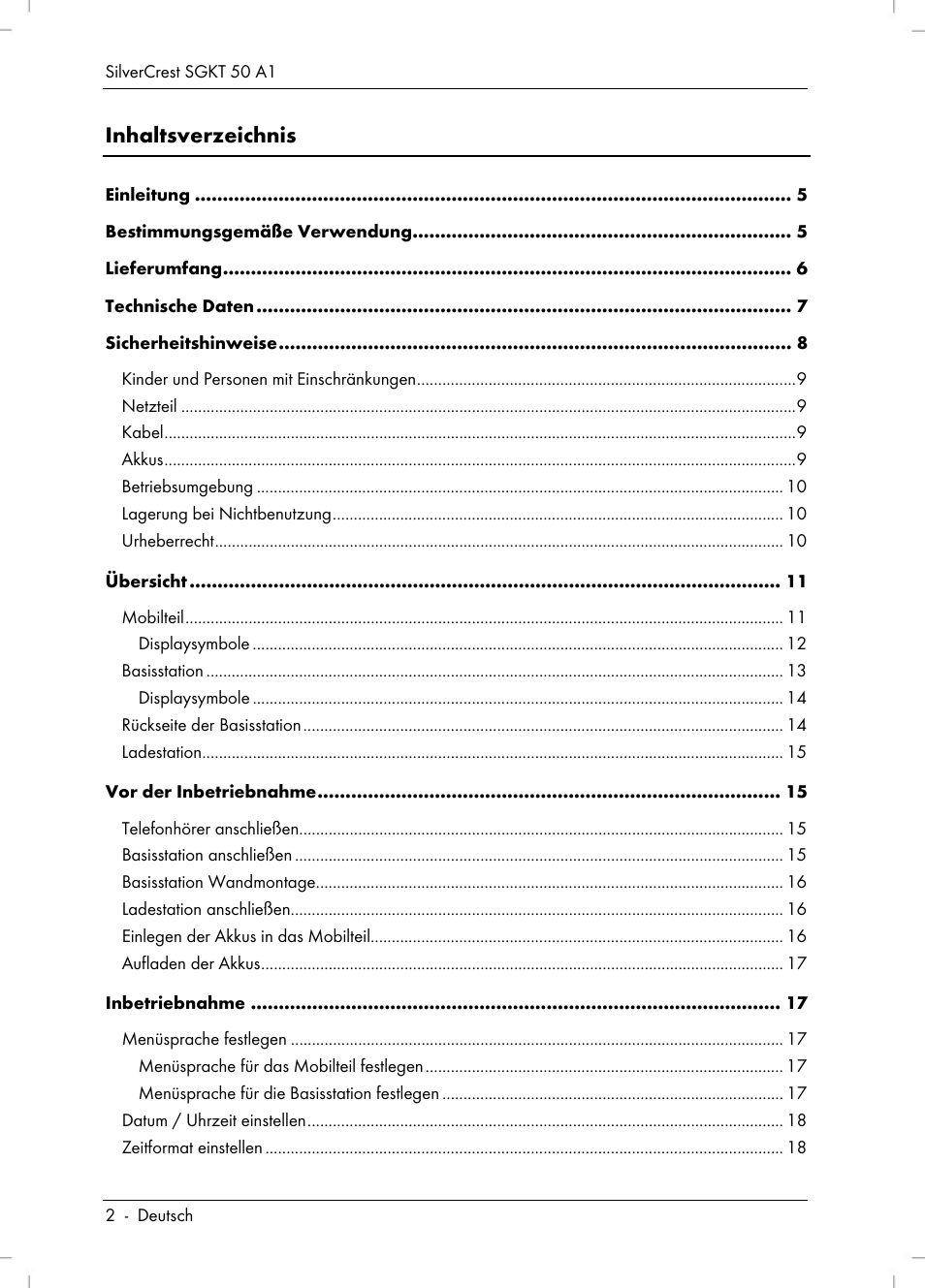 Silvercrest SGKT 50 A1 User Manual | Page 4 / 224