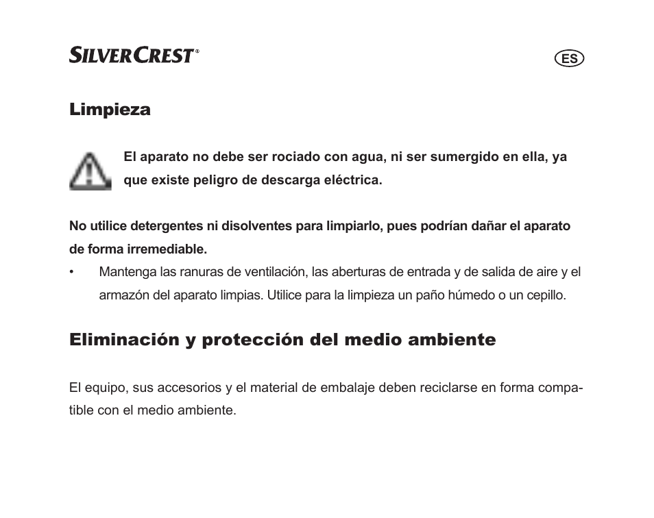 Limpieza, Eliminación y protección del medio ambiente | Silvercrest SGP 12 A1 User Manual | Page 11 / 84