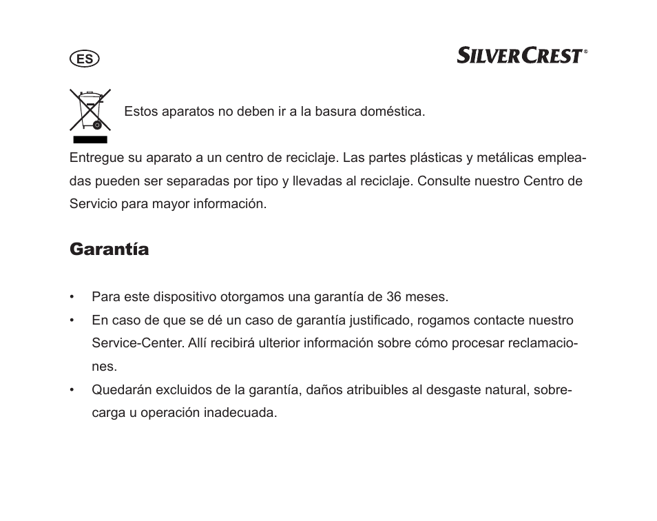 Garantía | Silvercrest SGP 12 A1 User Manual | Page 12 / 84