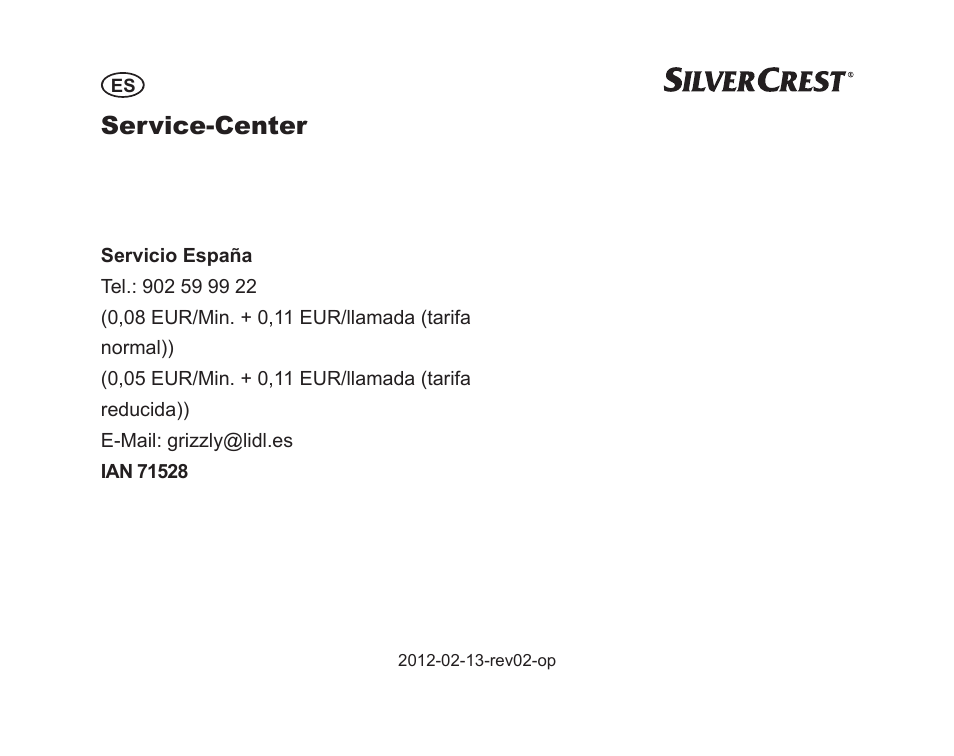 Service-center | Silvercrest SGP 12 A1 User Manual | Page 16 / 84