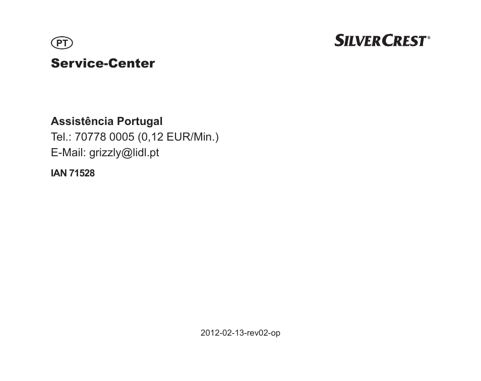 Service-center | Silvercrest SGP 12 A1 User Manual | Page 48 / 84