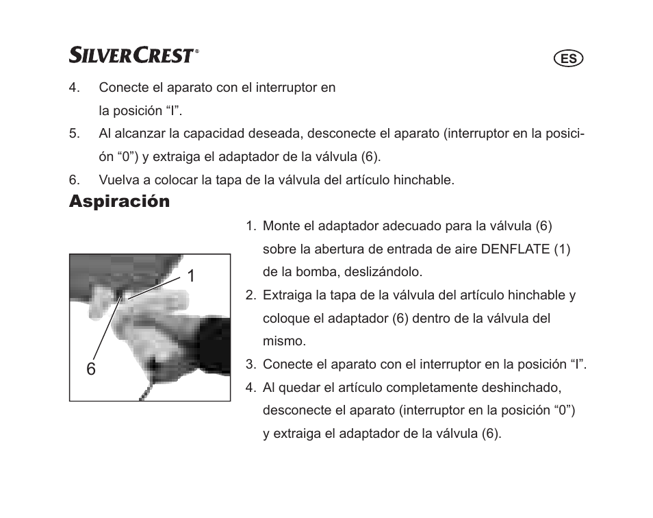 Aspiración | Silvercrest SGP 12 A1 User Manual | Page 9 / 84