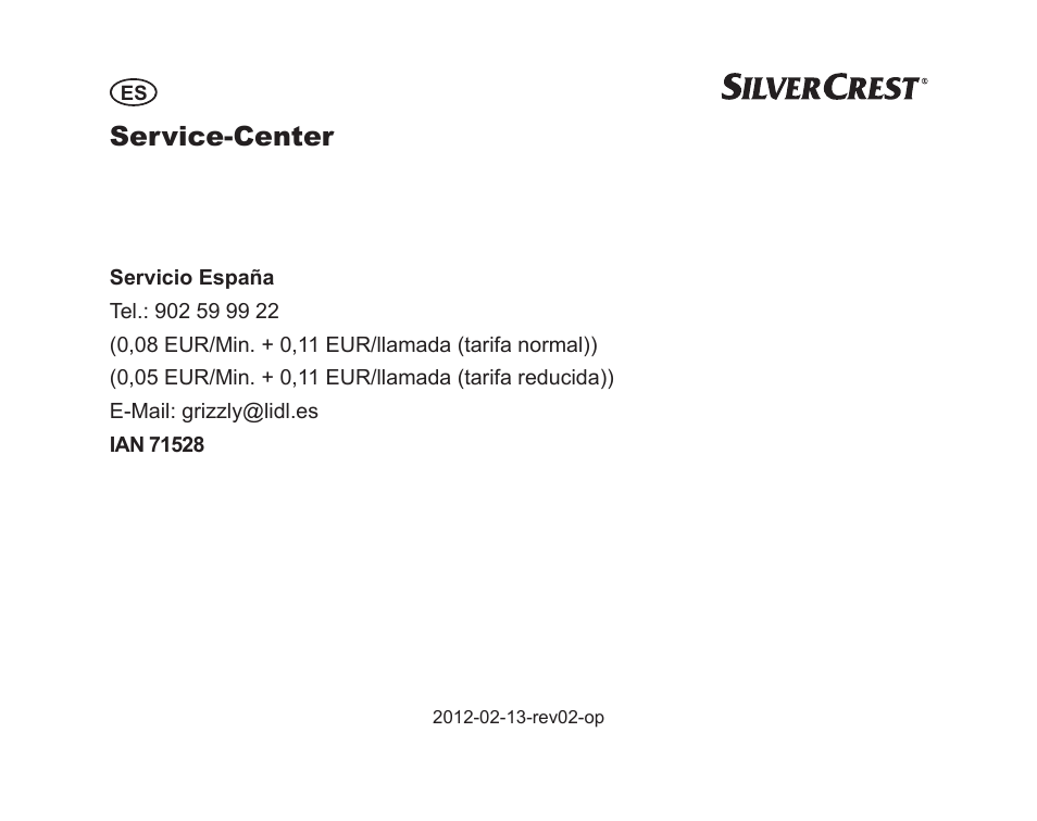 Service-center | Silvercrest SGP 230 A1 User Manual | Page 16 / 84