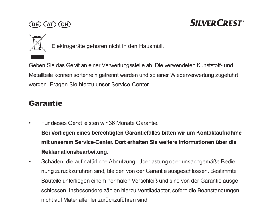 Garantie | Silvercrest SGP 230 A1 User Manual | Page 76 / 84