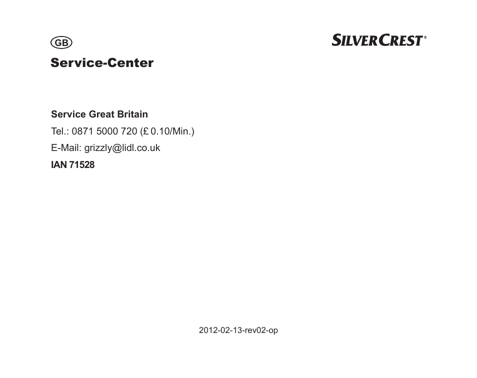Service-center | Silvercrest SGP 12 A1 User Manual | Page 16 / 116