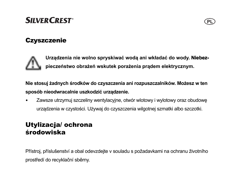 Czyszczenie, Utylizacja/ ochrona środowiska | Silvercrest SGP 12 A1 User Manual | Page 27 / 116