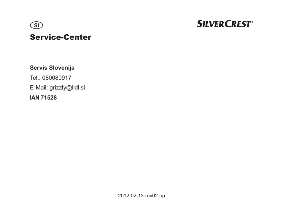 Service-center | Silvercrest SGP 12 A1 User Manual | Page 64 / 116