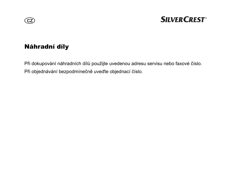 Náhradní díly | Silvercrest SGP 12 A1 User Manual | Page 78 / 116