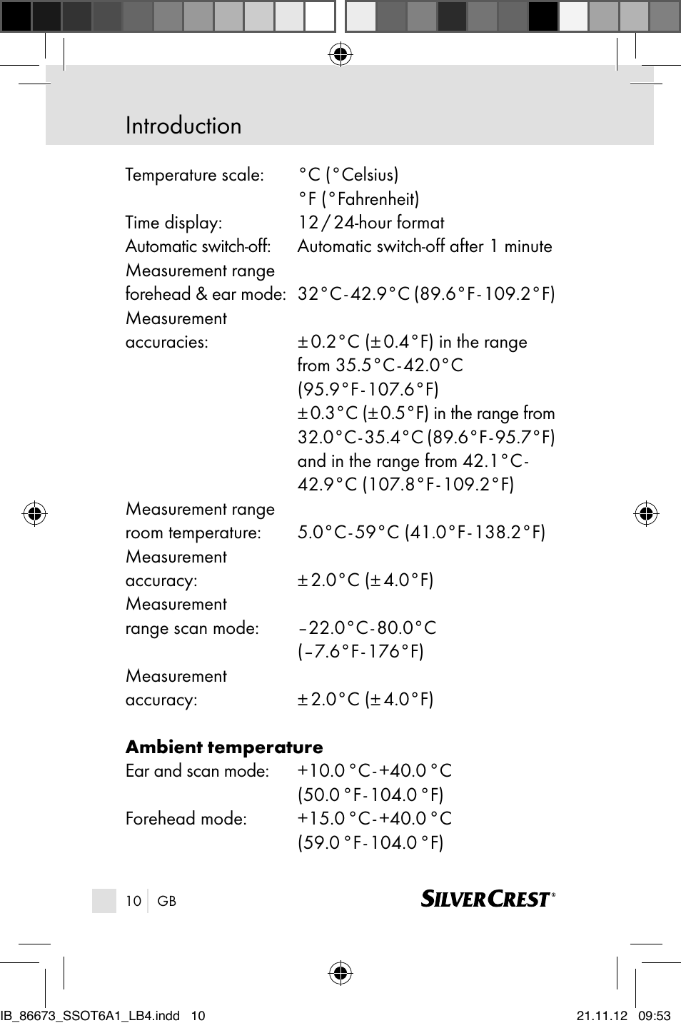 Introduction | Silvercrest SSOT 6 A1 User Manual | Page 10 / 181