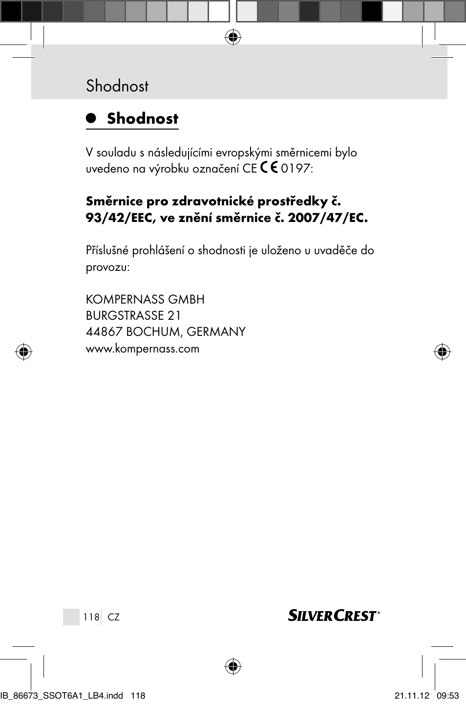 Shodnost | Silvercrest SSOT 6 A1 User Manual | Page 118 / 181