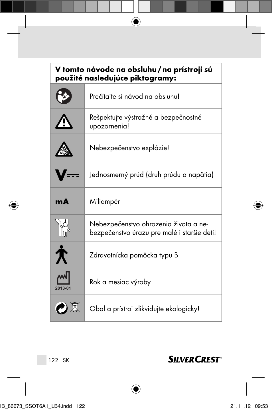 Silvercrest SSOT 6 A1 User Manual | Page 122 / 181