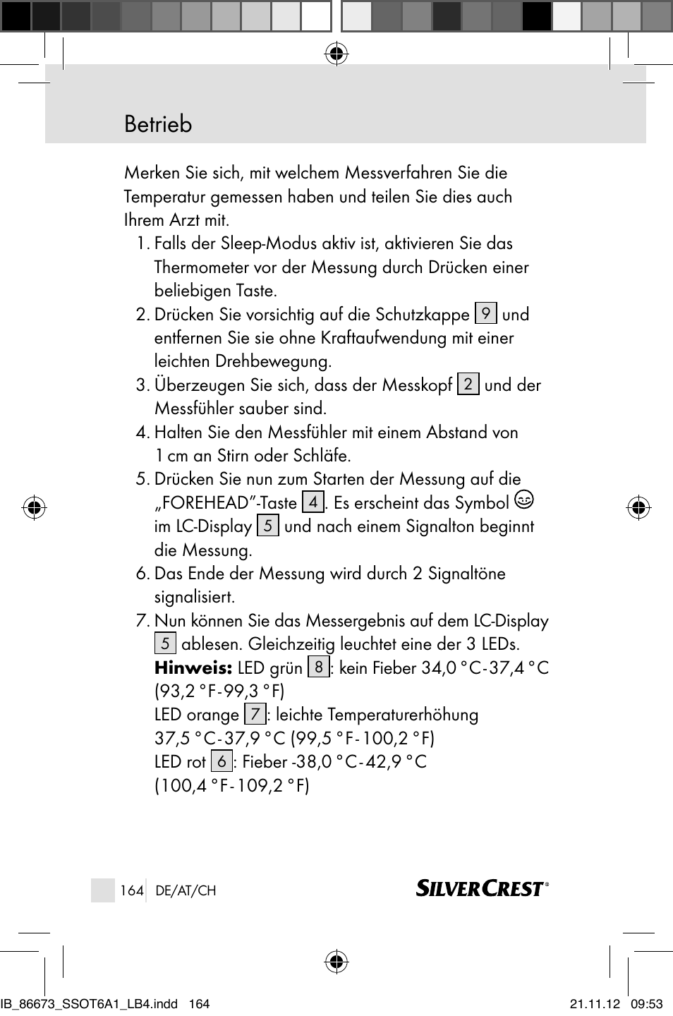 Betrieb | Silvercrest SSOT 6 A1 User Manual | Page 164 / 181