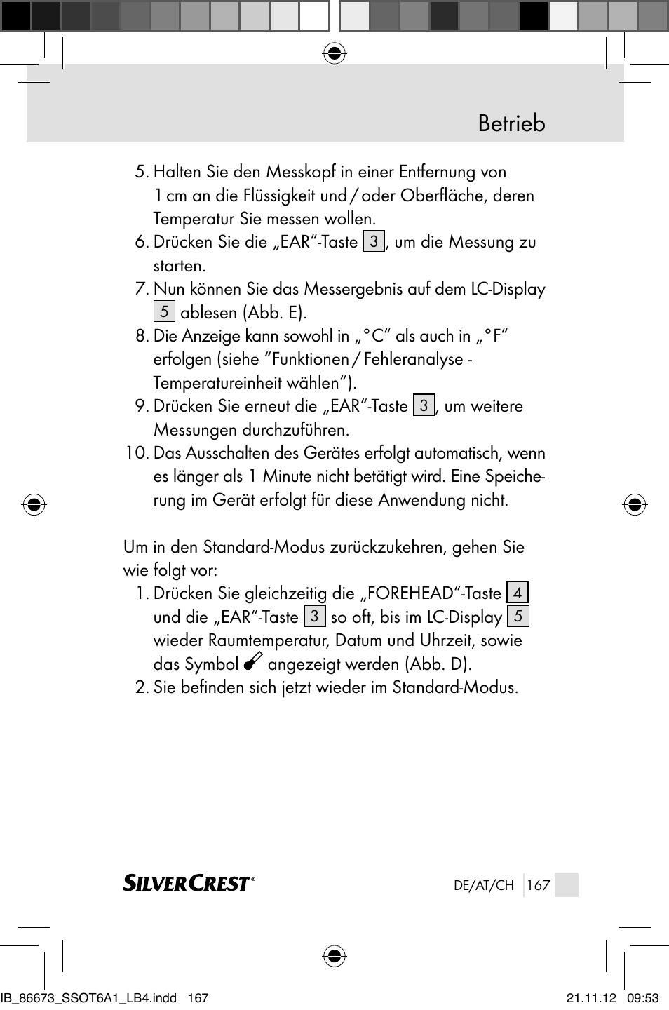 Betrieb | Silvercrest SSOT 6 A1 User Manual | Page 167 / 181