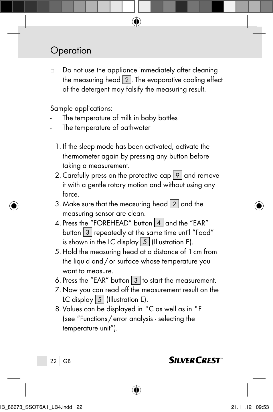 Operation | Silvercrest SSOT 6 A1 User Manual | Page 22 / 181