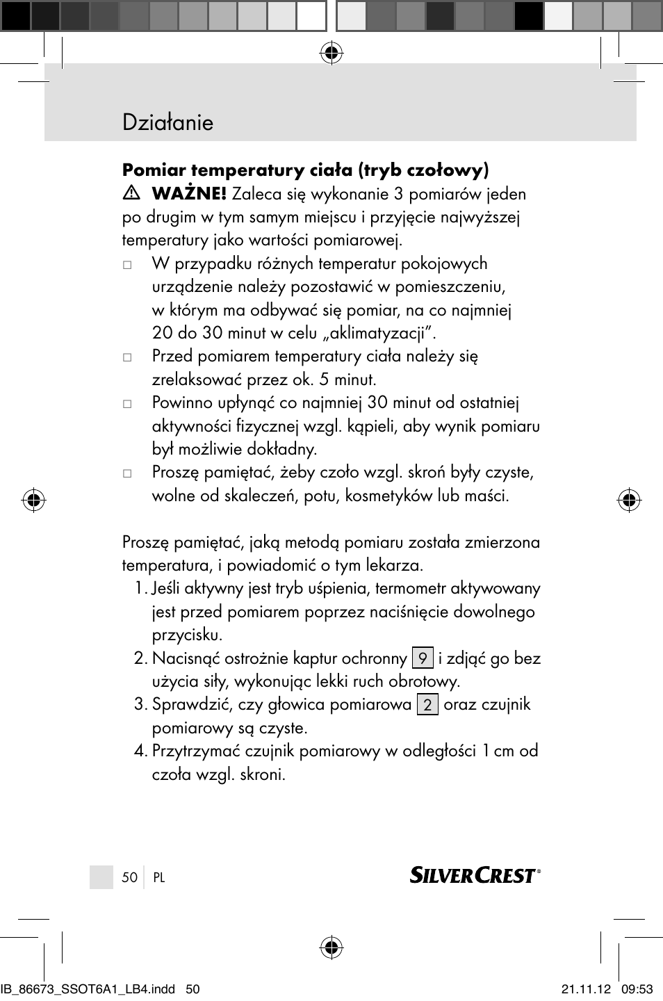 Działanie | Silvercrest SSOT 6 A1 User Manual | Page 50 / 181