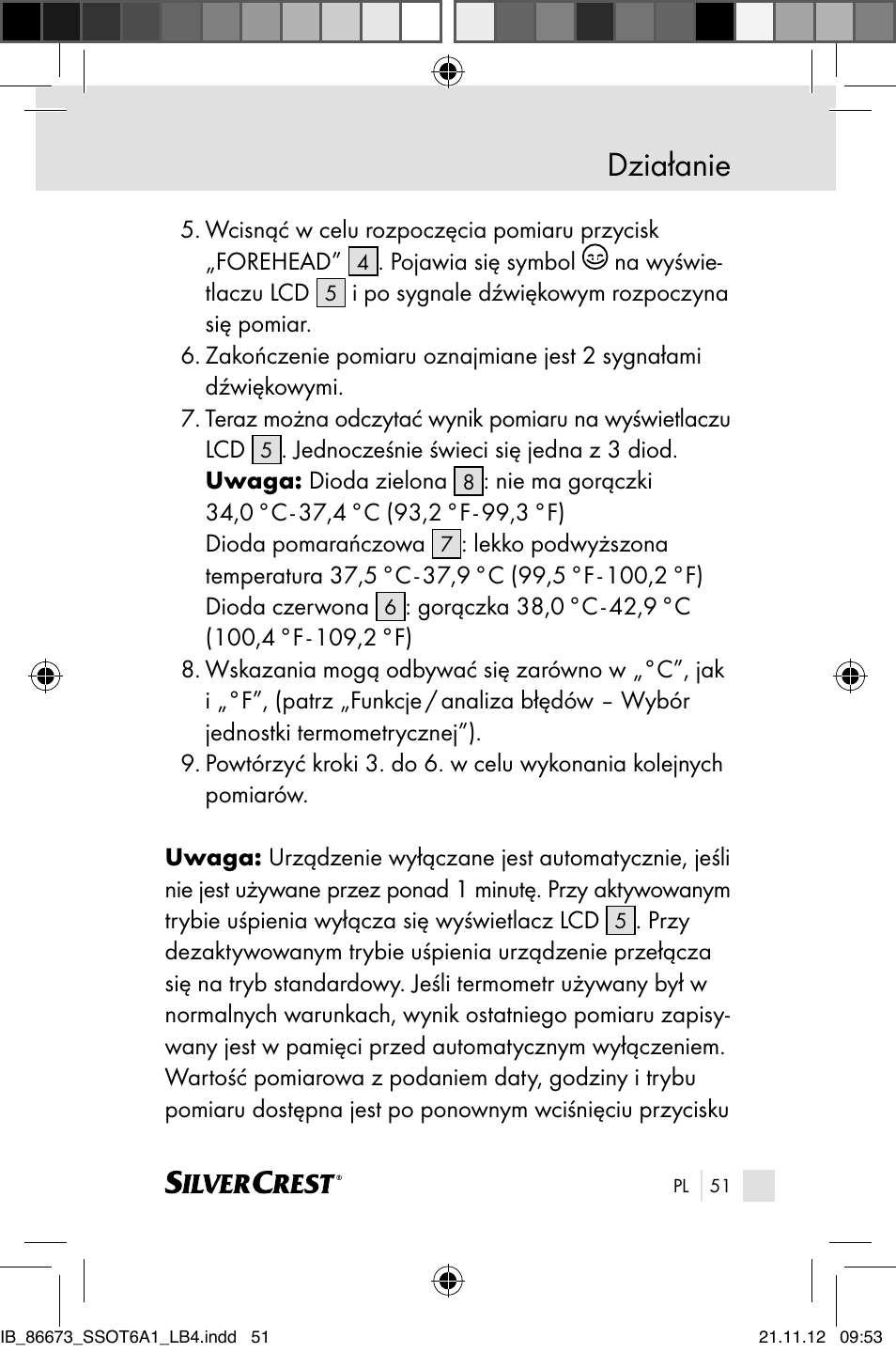 Działanie | Silvercrest SSOT 6 A1 User Manual | Page 51 / 181