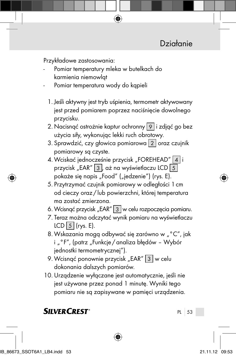 Działanie | Silvercrest SSOT 6 A1 User Manual | Page 53 / 181
