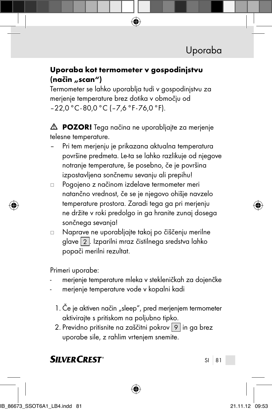 Uporaba | Silvercrest SSOT 6 A1 User Manual | Page 81 / 181