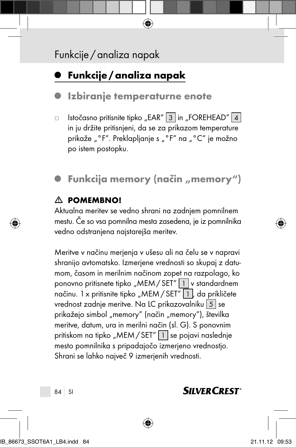 Funkcije / analiza napak | Silvercrest SSOT 6 A1 User Manual | Page 84 / 181