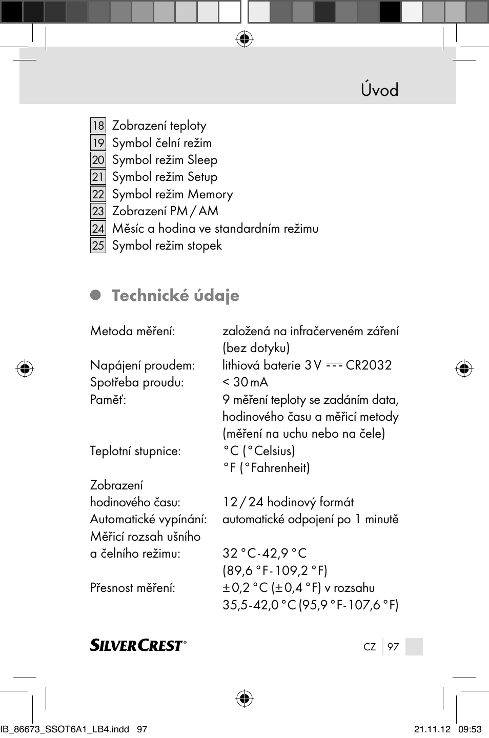 Úvod, Technické údaje | Silvercrest SSOT 6 A1 User Manual | Page 97 / 181