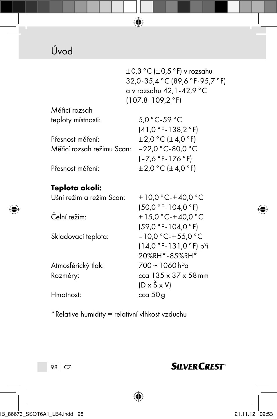 Úvod | Silvercrest SSOT 6 A1 User Manual | Page 98 / 181