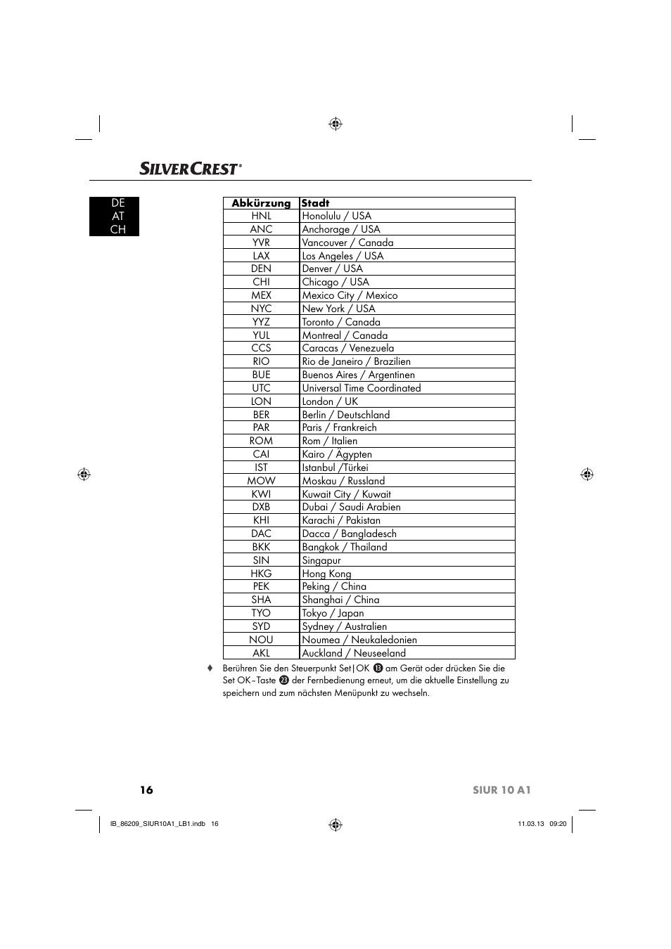 De at ch | Silvercrest SIUR 10 A1 User Manual | Page 19 / 154