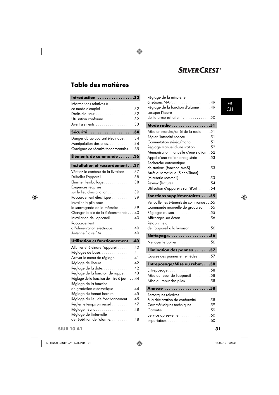 Silvercrest SIUR 10 A1 User Manual | Page 34 / 154