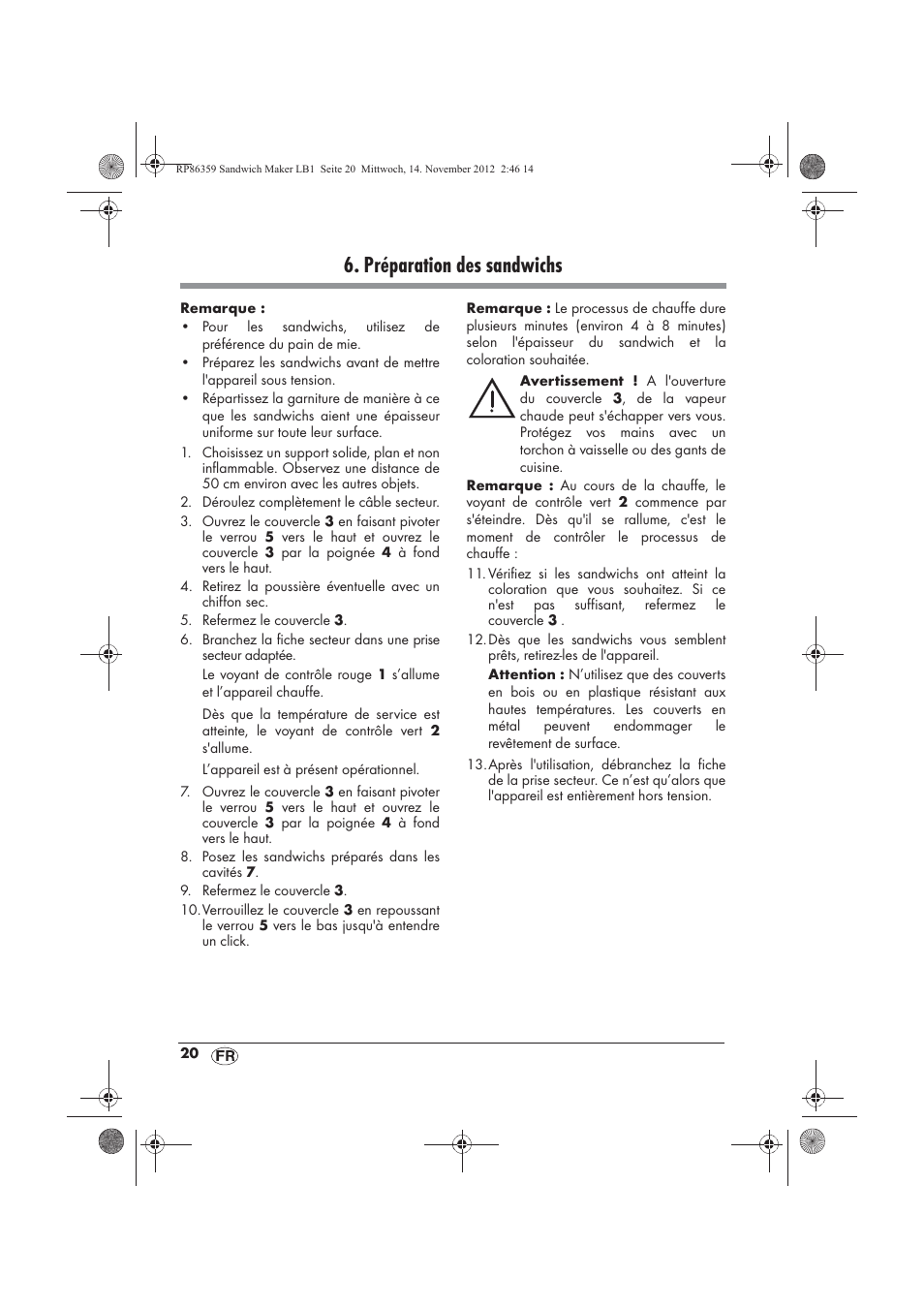 Préparation des sandwichs | Silvercrest SSWMD 750 A1 User Manual | Page 22 / 58