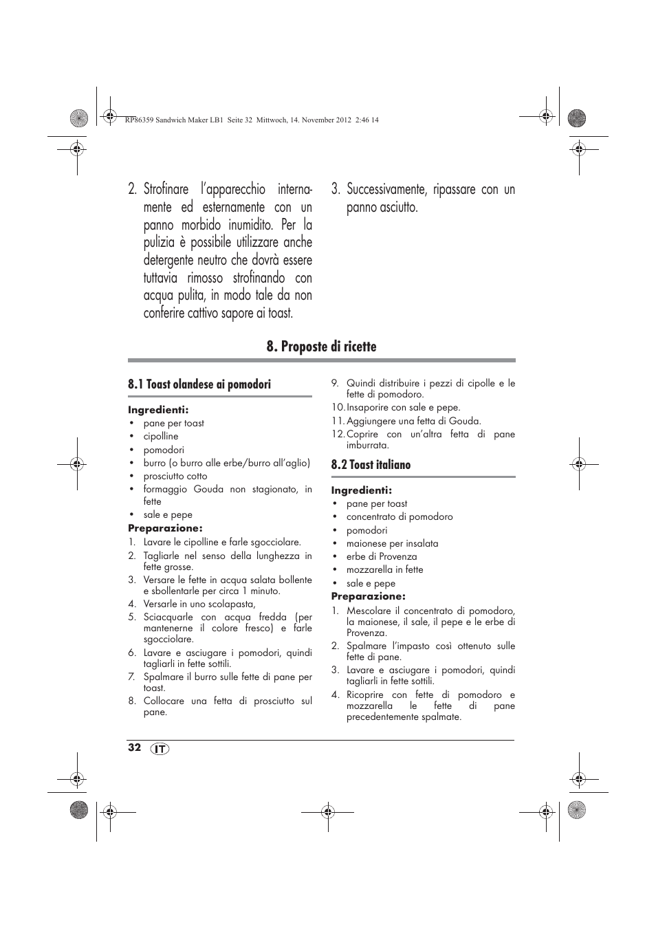 Proposte di ricette | Silvercrest SSWMD 750 A1 User Manual | Page 34 / 58