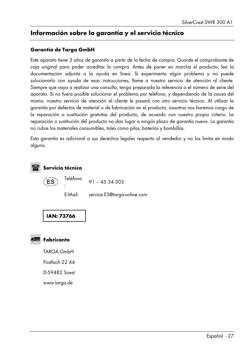 Silvercrest SWR 300 A1 User Manual | Page 29 / 112