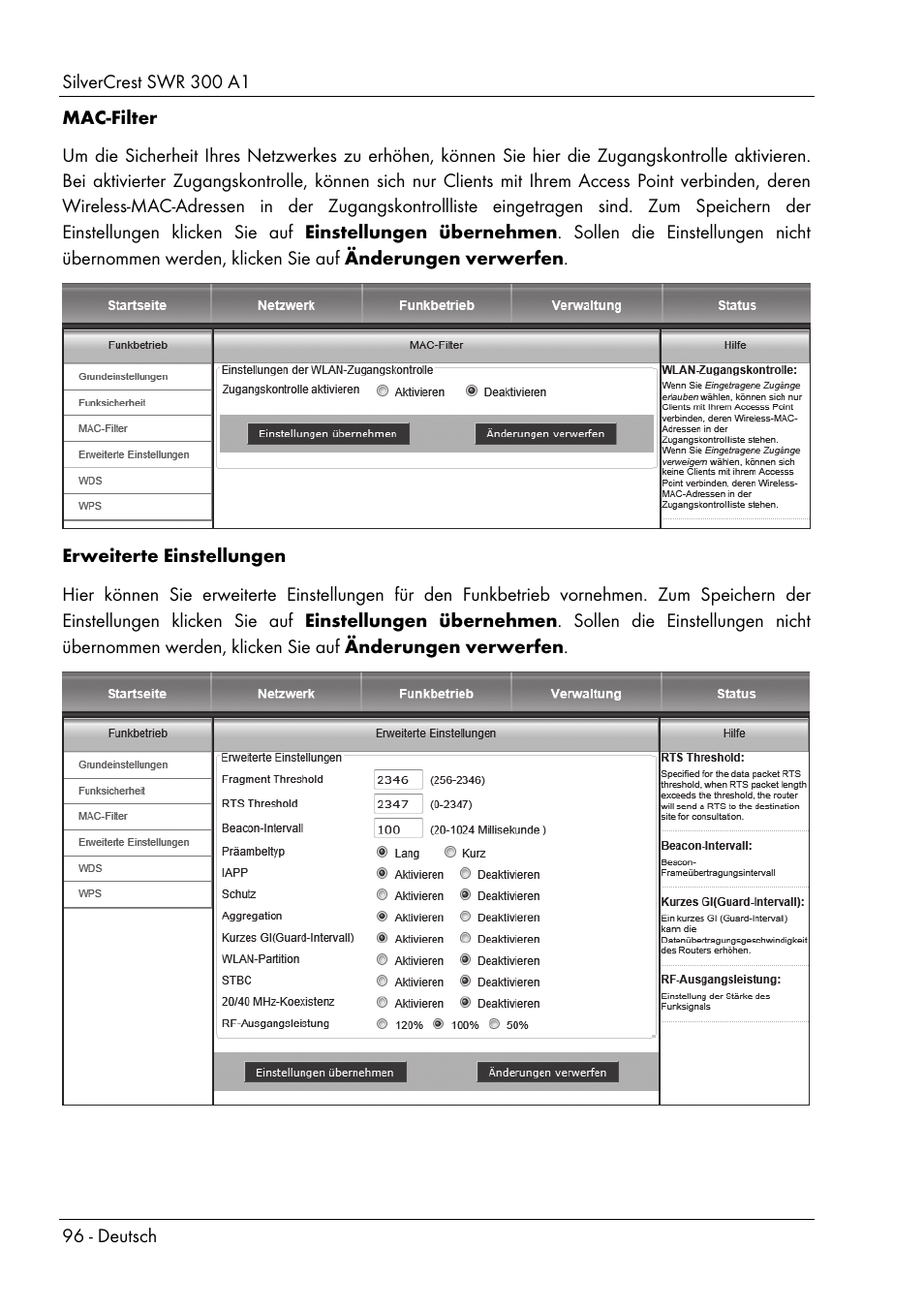 Silvercrest SWR 300 A1 User Manual | Page 98 / 112