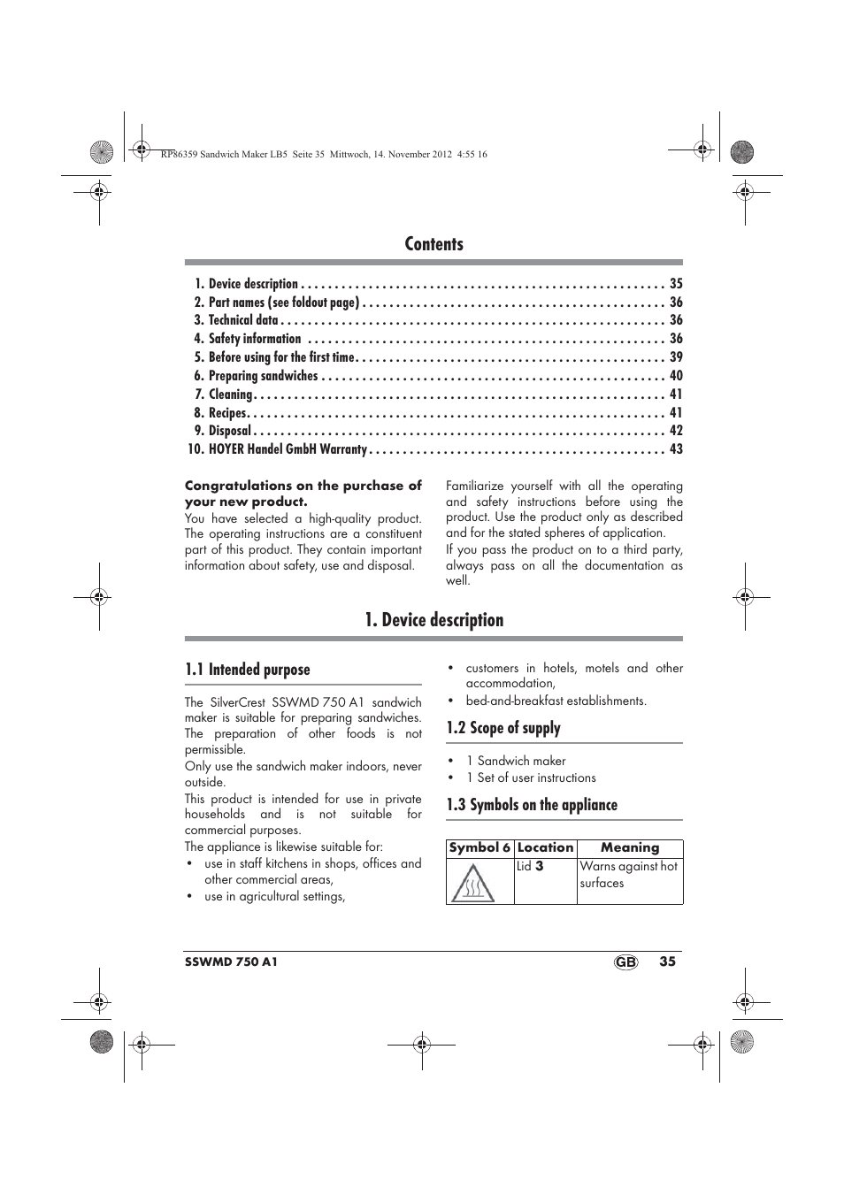 Silvercrest SSWMD 750 A1 User Manual | Page 37 / 58