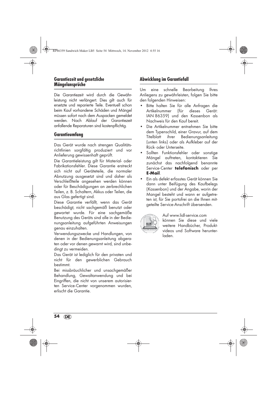 Silvercrest SSWMD 750 A1 User Manual | Page 56 / 58