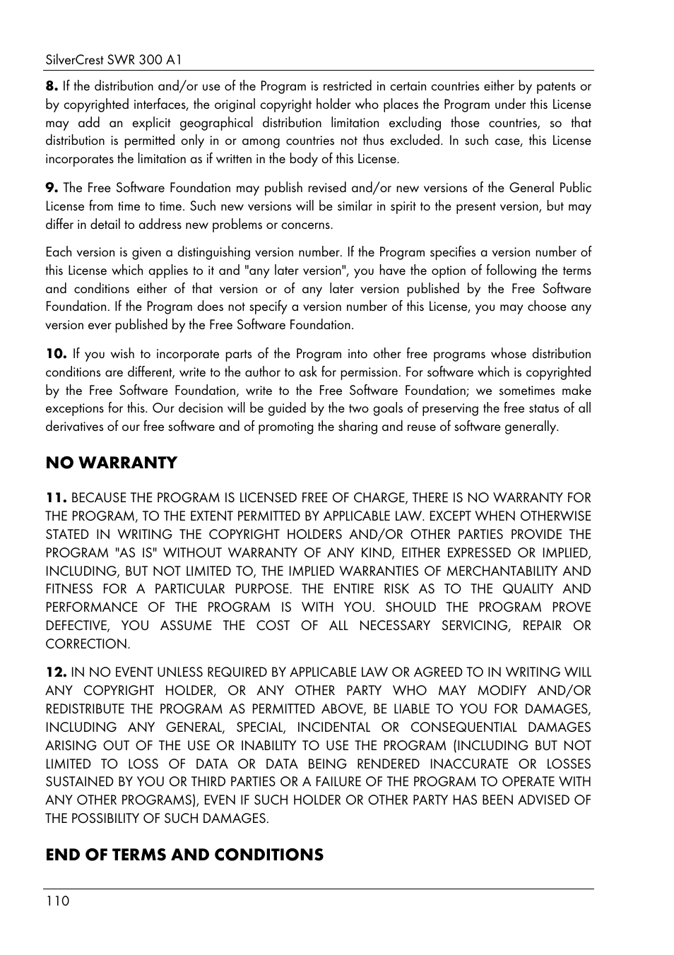 Silvercrest SWR 300 A1 User Manual | Page 112 / 112