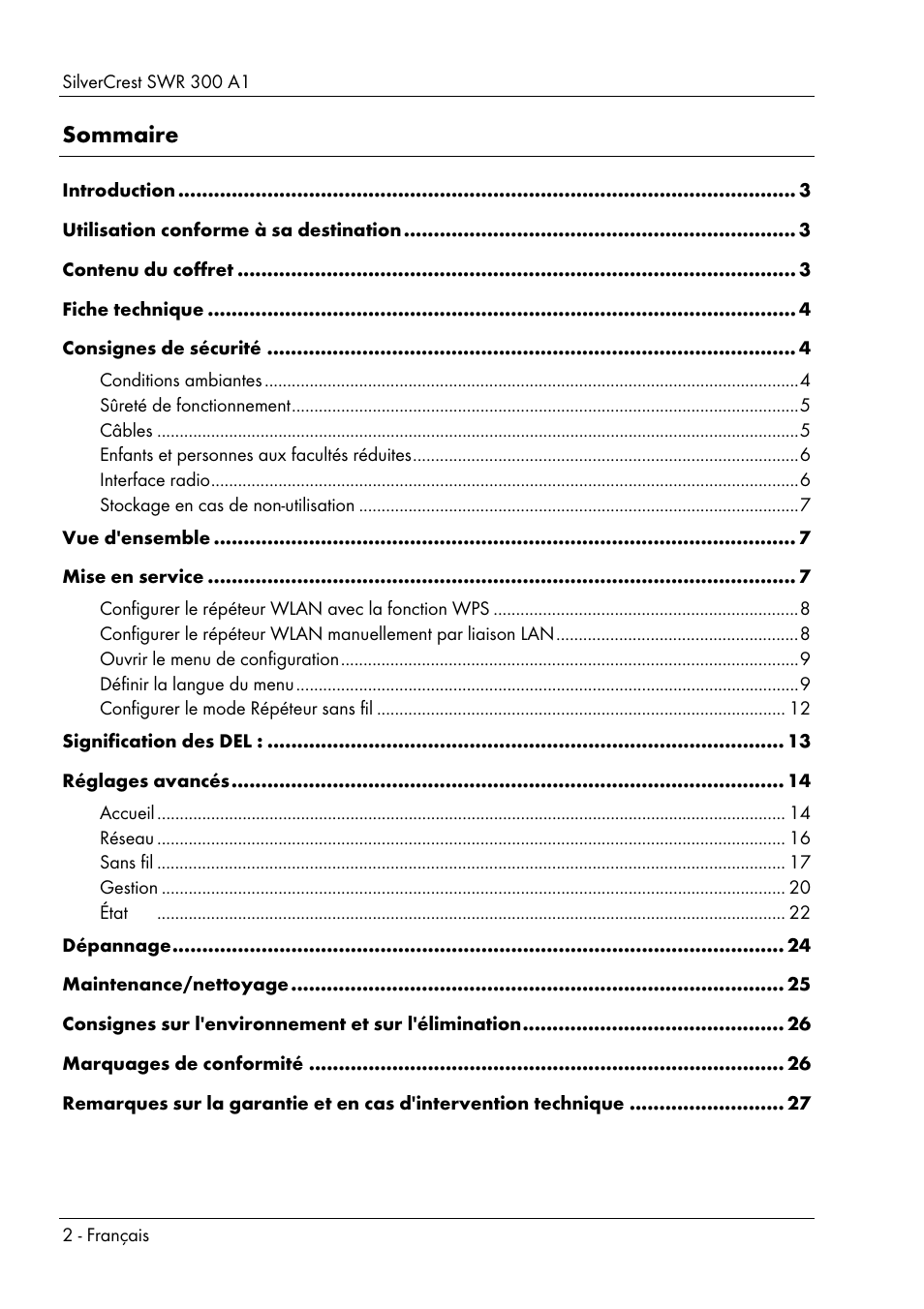 Silvercrest SWR 300 A1 User Manual | Page 4 / 112
